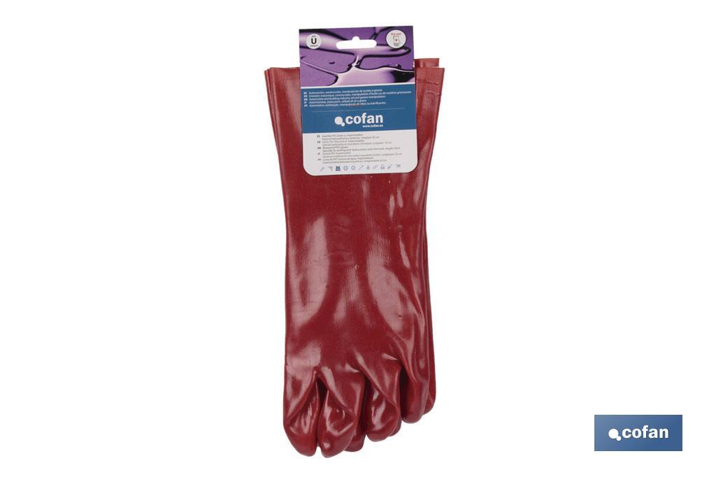 Wasserabweisende Handschuhe aus PVC 35cm - Cofan