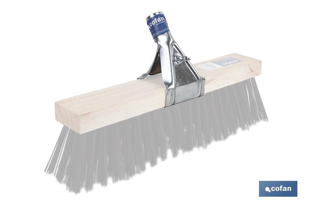 Griffa di metallo per spazzolone per pavimenti | Ideale per spazzoloni con supporto di legno - Cofan
