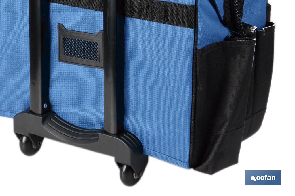 Tool bag on sturdy wheels with multiple pockets | Size: 45 x 24 x 42cm - Cofan