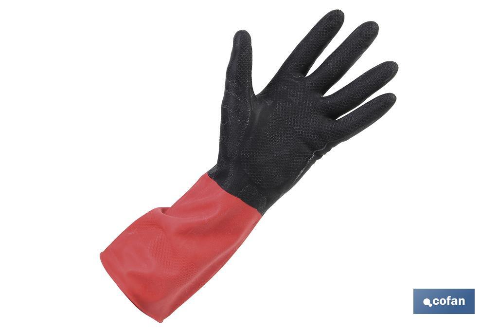 Latex-Handschuhe. Zweifarbig - Cofan