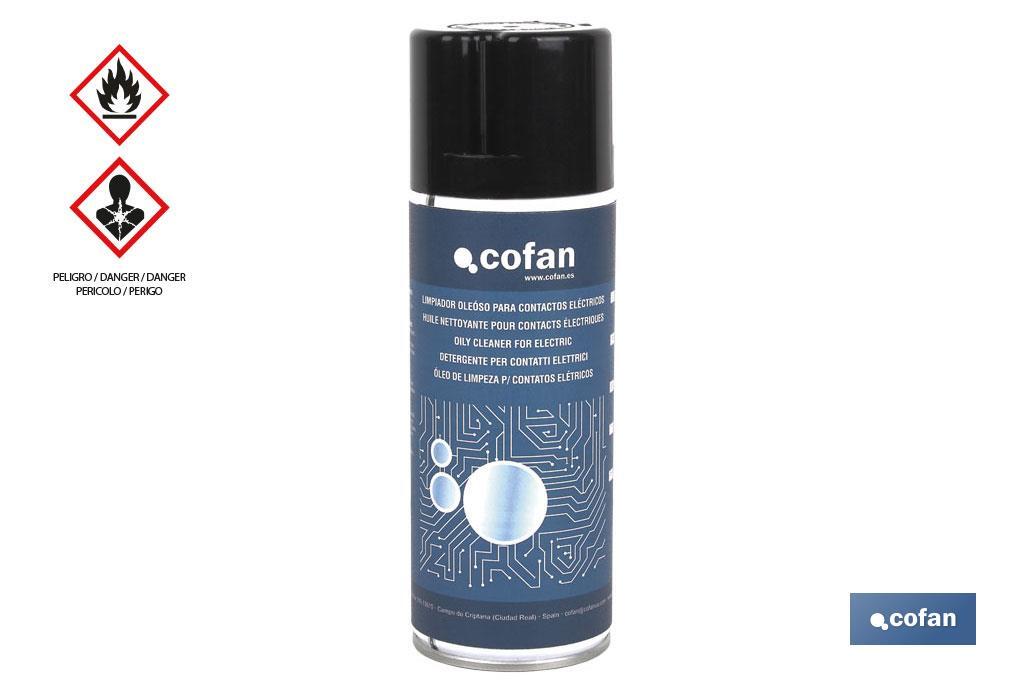 Oily electrical contact cleaner 400ml | Special for electrical systems | No residue - Cofan