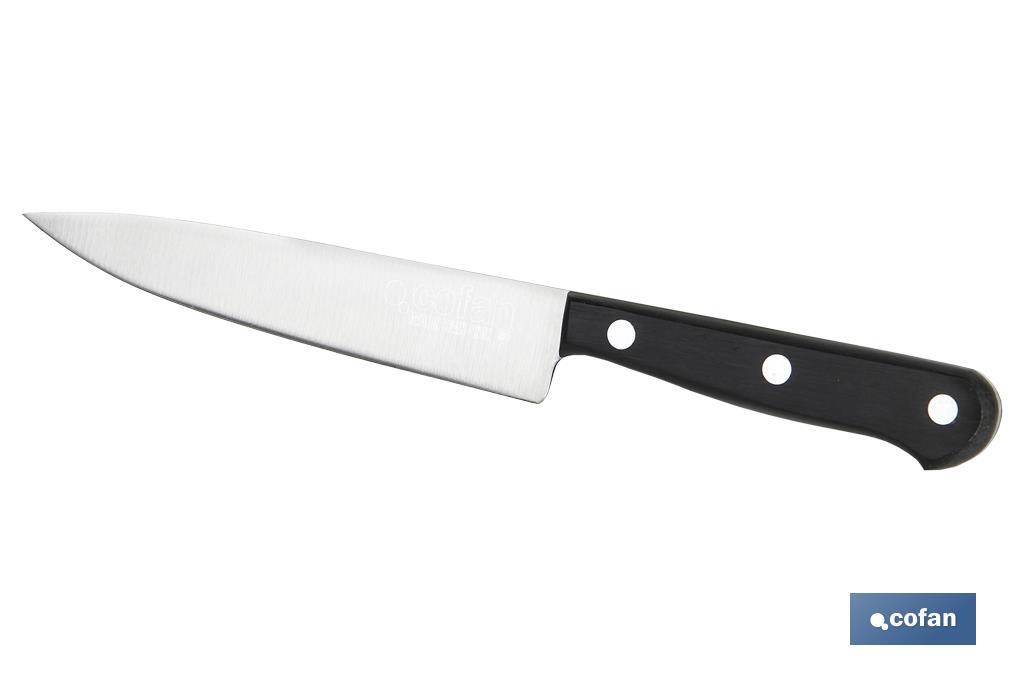 Vegetable knife | Saffron Model | Blade size: 15cm | Stainless-steel blade | Polyoxymethylene handle | Black - Cofan
