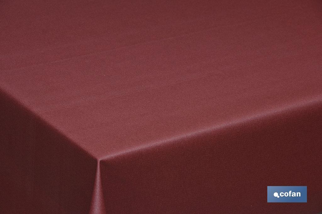 Resin-coated tablecloth | Available in different sizes | Colour: Maroon - Cofan