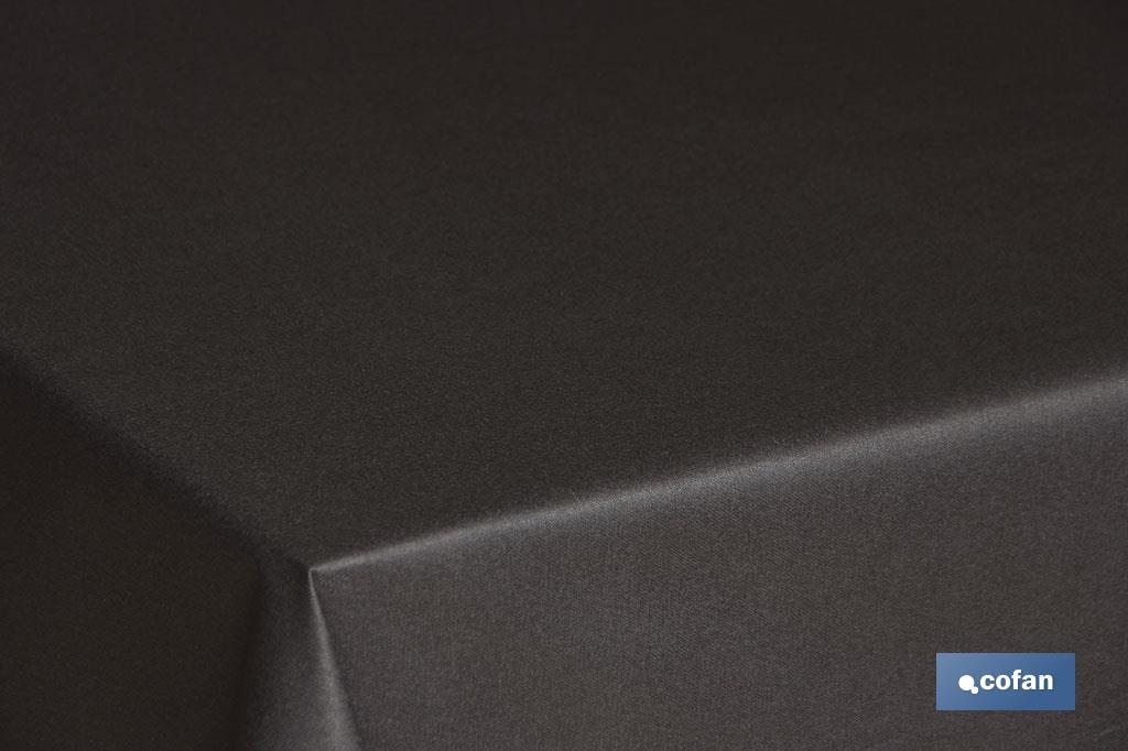 Resin-coated black tablecloth | Available in different sizes - Cofan