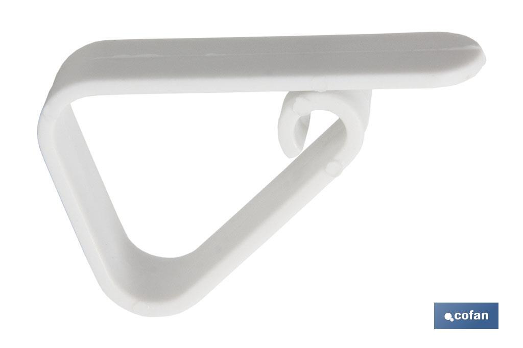 Pack de 12 Pinces pour maintenir les nappes | Fabriquées en plastique blanc | Clips fixe-nappe flexibles et solides - Cofan