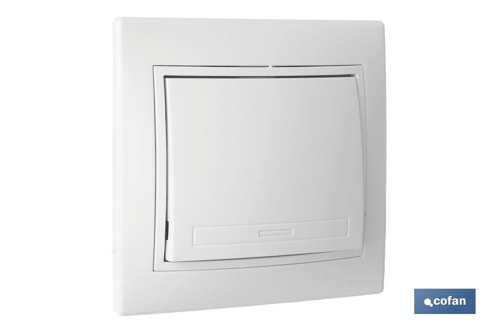 Flush mounted light switch | Pacific Model | 10A - 250V | White - Cofan