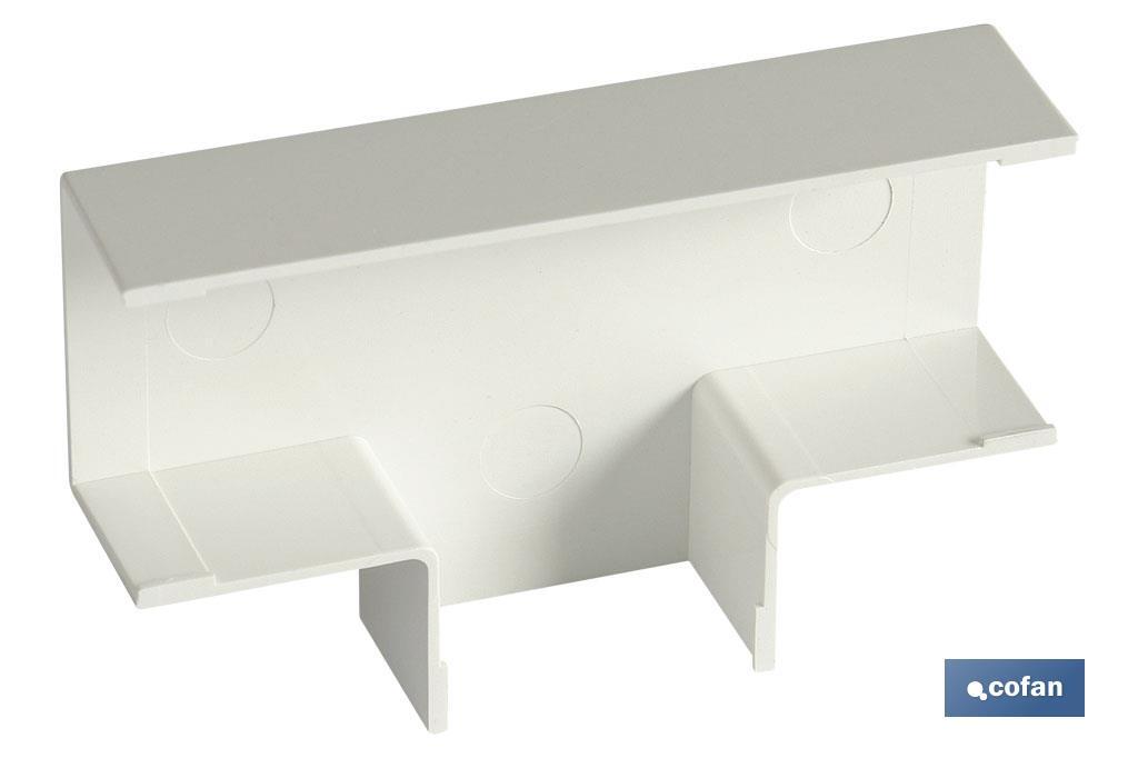 Flat tee for electrical mini-trunking | Several sizes | IP 40 - Cofan