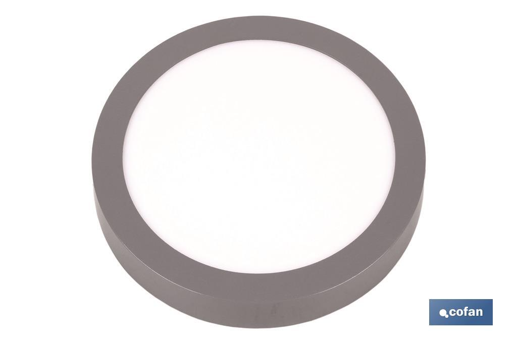 Grey round downlight "surface" - Cofan