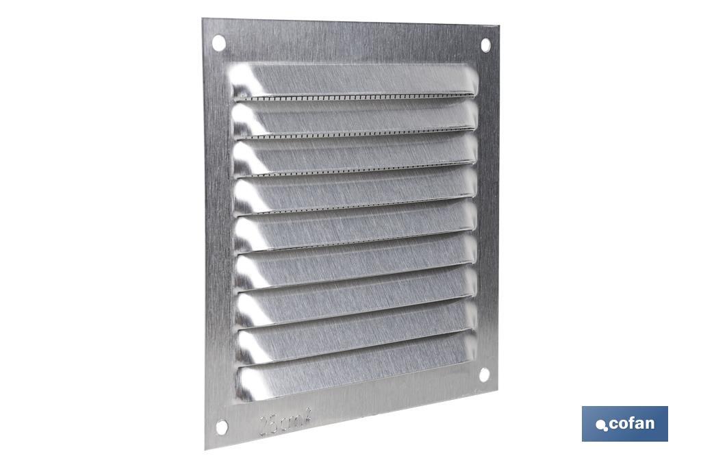 Griglia di ventilazione con zanzariera | Realizzata in alluminio | Varie dimensioni - Cofan