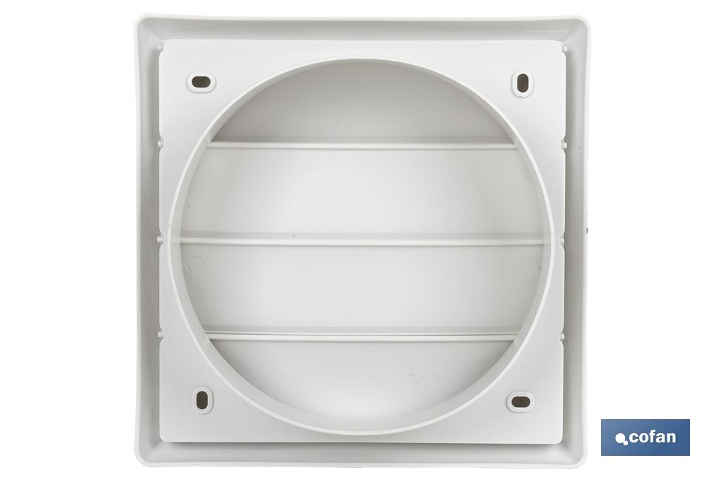 Grille de ventilation avec 4 lames mobiles | ABS blanc | Plusieurs dimensions - Cofan