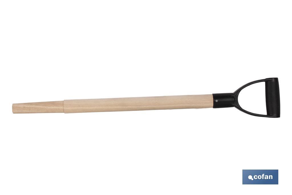 Manico di legno per pala | Manico leggero e confortevole al tatto | Dimensioni: 55 mm di lunghezza - Cofan