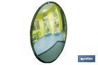 Specchio da interno | Ø30 cm | Supporto da parete incluso | Angolo di campo di 130° | Per parcheggi e supermercati - Cofan