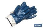Blue nitrile coated gloves | Suitable for multiple uses | Tough and durable glove | Comfortable and safe - Cofan