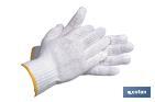 Baumwollstrick-Handschuhe mit elastischem Band im Handgelenk - Cofan