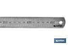 Regla de acero inoxidable | Escala métrica con marcas claras | Medidas de la regla: 600 mm - Cofan