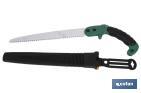 Portable folding pruning hand saw with blade of 500mm | Ergonomic and non-slip handle with protective sheath - Cofan