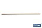 Palo de madera para cepillo barrendero | Medidas de 1,20 m y diámetro 2,8 cm | Extremo con rosca - Cofan