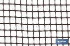 PVC square mesh | Mesh aperture of 10mm | Available in brown | Size: 1 x 25mm - Cofan