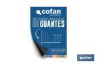Cartel Imantado con medidor de tallas de guantes - Cofan