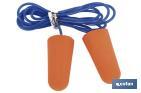 Blister de bouchons de protection auditive | Pack de 50 unités | Bouchons jetables avec cordelette de couleur orange - Cofan