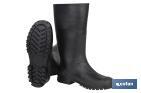 Rain Boot | High Shaft | PVC | Black | Inner Knit Lining - Cofan