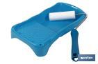 Paint roller kit with foam paint roller and paint tray | Paint roller size: 11cm | Tray size: 16 x 31cm - Cofan