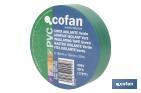 Insulating tape 180 microns | Green | Resistant to voltage, heat and different acids and alkaline materials - Cofan