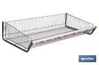 BASKET WITH ENDS FOR DISPLAY 1000X480MM + PRICE HOLDER - Cofan
