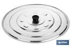 Aluminium lid with steam vents and ABS knob - Cofan