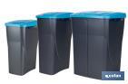 BLUE RECYCLING BIN | SUITABLE FOR RECYCLING PAPER AND CARDBOARD | AVAILABLE IN THREE DIFFERENT CAPACITIES AND SIZES