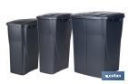 GREY RECYCLING BIN | SUITABLE FOR RECYCLING ORGANIC WASTE | AVAILABLE IN THREE DIFFERENT CAPACITIES AND SIZES