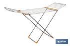 Winged Clothes Airer | With Folding Wings & Wheels | Aluminium & Polypropylene - Cofan