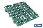 Alveolate floor tile | Set of 4 pieces | Green, blue, light or dark grey | PVC | Size: 33 x 33 x 2cm | Easy to install and perfect fit - Cofan