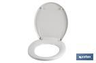 Toilet Seat | Size: 40.4 x 35.6cm | White Polypropylene - Cofan