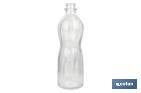 Botella de vidrio transparente con tapón de acero inoxidable | Capacidad: 1 litro - Cofan