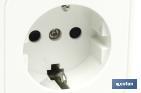 Grounding square wall socket | White | 16A - 250V - Cofan