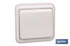 Flush mounted light switch for multi-way switching system | Pacific Model | 10A - 250V | White - Cofan