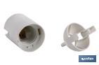 Portalampada E-27 | Materiale: resina termostabile bianca | 4 A - 250 V - Cofan