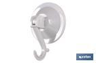 Suction pad hanger with safety hook. Diameter: 77mm - Cofan