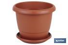 ROUND PLANT POT WITH TRAY | SPECIAL FOR PLANTS AND FLOWERS | PERFECT FOR INDOOR OR OUTDOOR USE