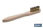Cepillo de alambre latonado para bujías| 3 filas de alambre | Longitud: 150 mm - Cofan