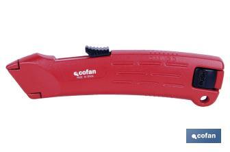 Cutter retrattile Zamak | Automatico | Compatto e leggero | Realizzato in acciaio inossidabile - Cofan
