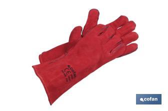 Schweisser-Handschuhe in Rot - Cofan