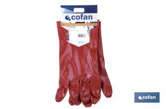 Wasserabweisende Handschuhe aus PVC 27cm - Cofan
