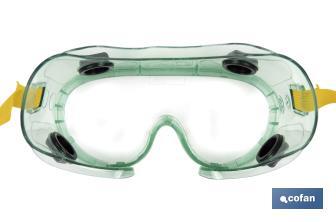  "Doppelschutz"-Brille mit Partikelschutz. Antibeschlagglas. - Cofan