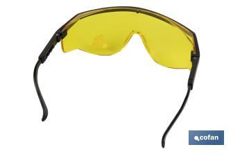 Occhiali di sicurezza | Lenti gialle | Protezione UV | EN 166:2001 - Cofan