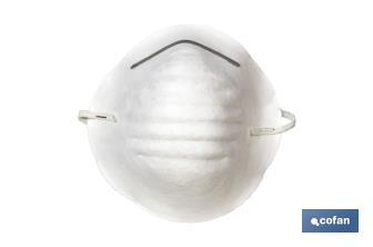 Máscaras higiénicas. Máscaras cónicas de polipropileno indicadas para proteção contra poeira e partículas atóxicas. - Cofan