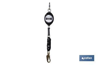 Self-retracting lifeline with shock absorber | Cable of 7m | Supports a maximum weight of 140kg - Cofan