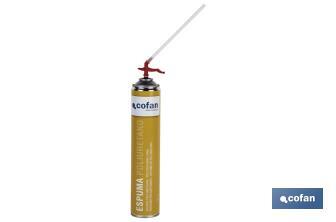 Mousse de Polyuréthane | Aérosol 750 ml | Application Manuelle avec une canule expansible 45 L - Cofan