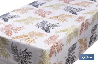 Cofan Rolo de toalha de mesa plástico com desenho de ramos | Toalha de mesa de PVC | Medidas: 1,40 x 25 m - Cofan
